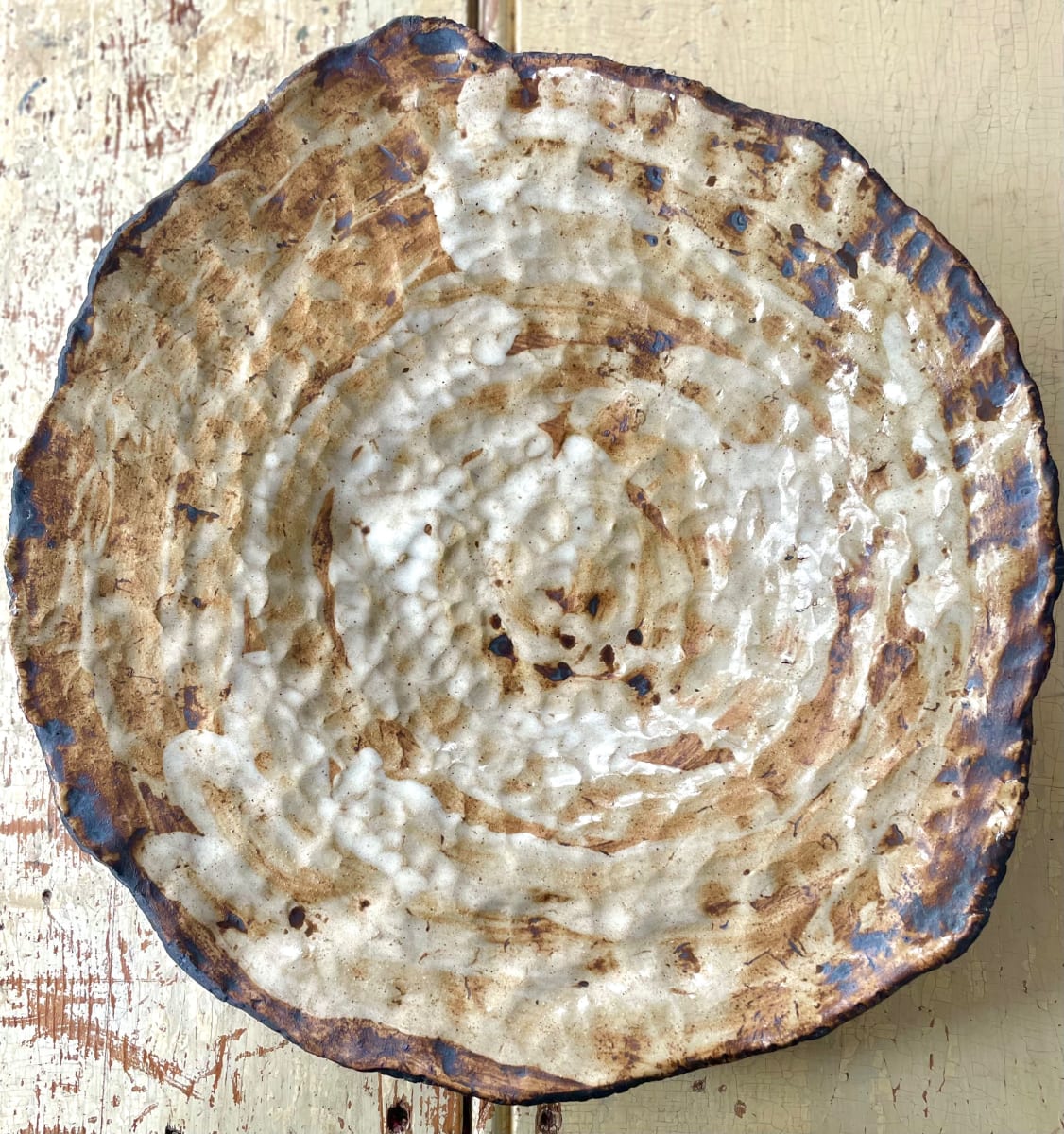 Rough Nacre Vessel #1 by Jennifer K Brown  Image: Unique platter, hand-built using traditional techniques, fired to 2500 degrees. Food and dishwasher safe.