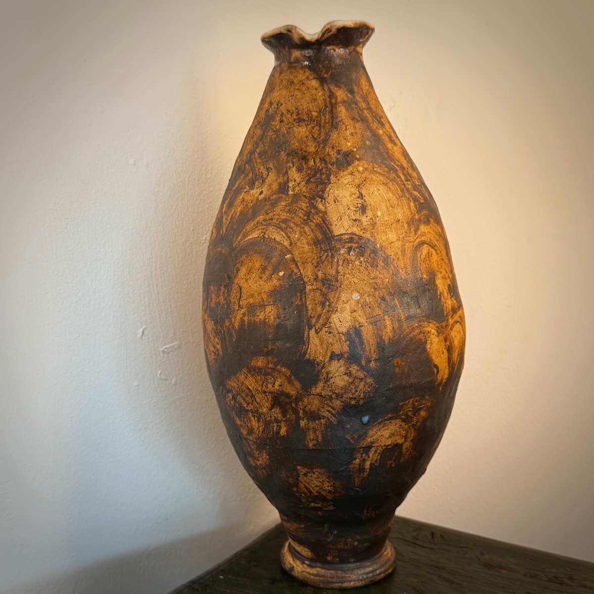 Decanter #3 (Curley) by Jennifer K Brown  Image: Imagine serving beverages from a set of 3 decanters named Larry, Moe, and Curley at your next dinner party!