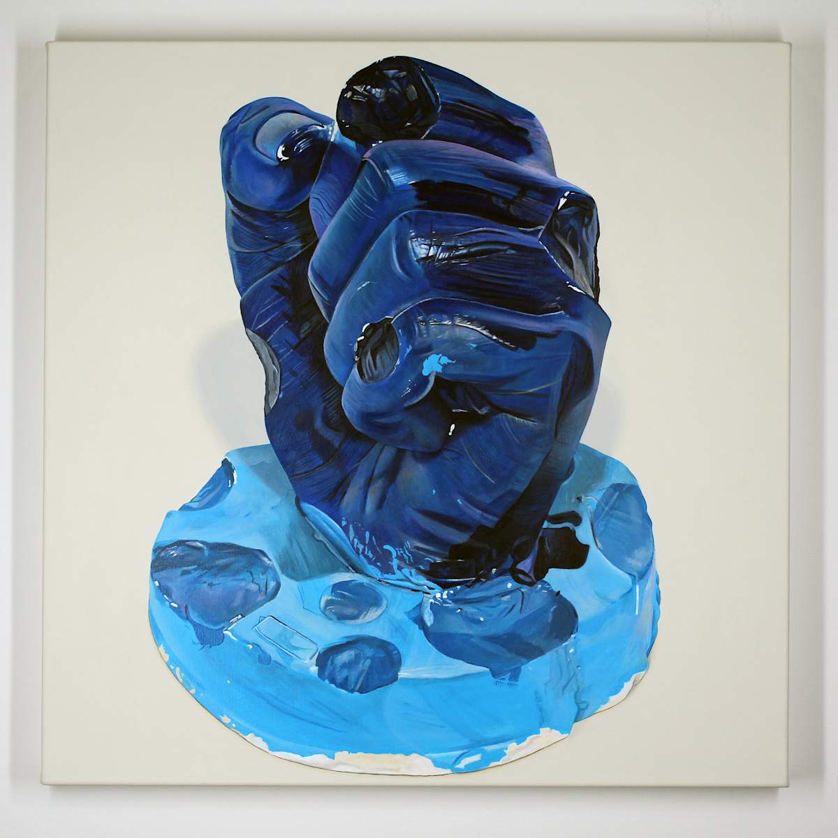 Spotted Blue Pow: A Painting of a Sculpture by USN Student, Fair, '27 by Melodie Provenzano, Image 1.
