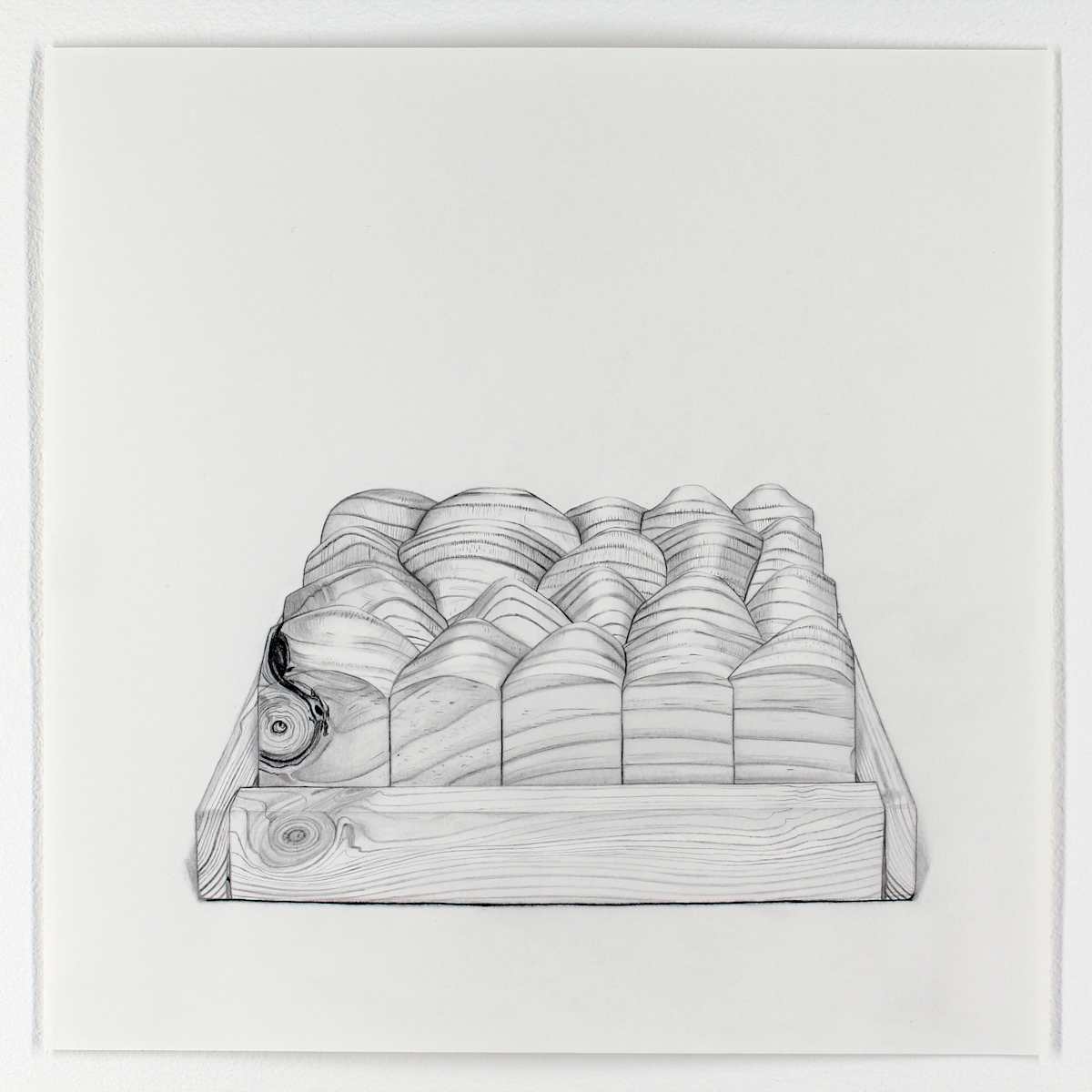 Wooden Grid: A Drawing of a Sculpture by USN Student, Lincoln, '24 by Melodie Provenzano, Image 2.
