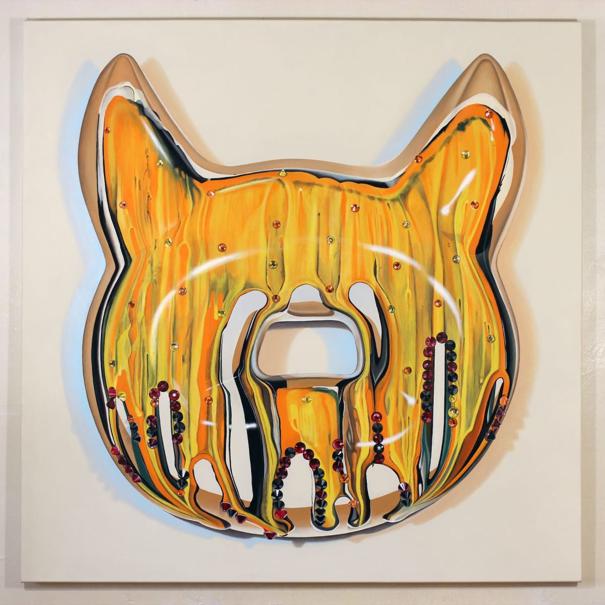Ablaze Glaze Donut: A Painting of Jae Yong Kim's Ceramic Donut by Melodie Provenzano 
