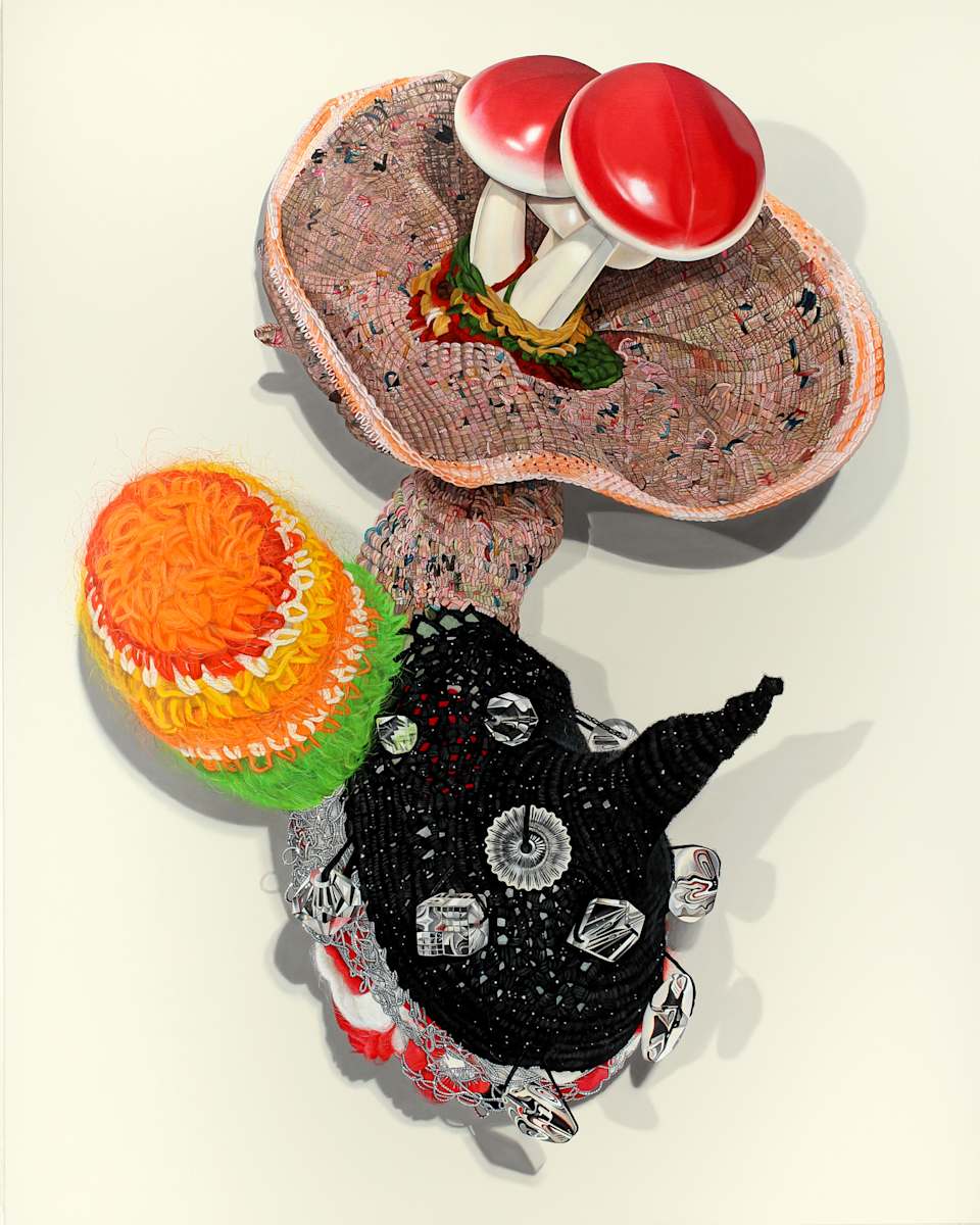 Fully Ripe: A Painting of Jeanne Tremel's Sculpture "Ripe" by Melodie Provenzano, Image 1.