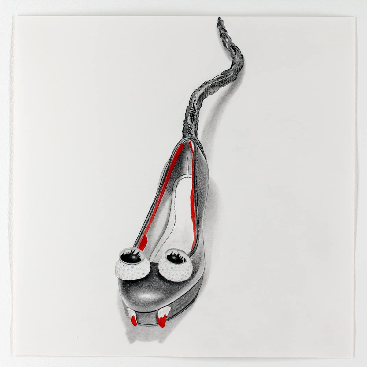 High Heel Fangs: A Drawing of a Sculpture by USN Student, Mattie James, '29 by Melodie Provenzano, Image 1.
