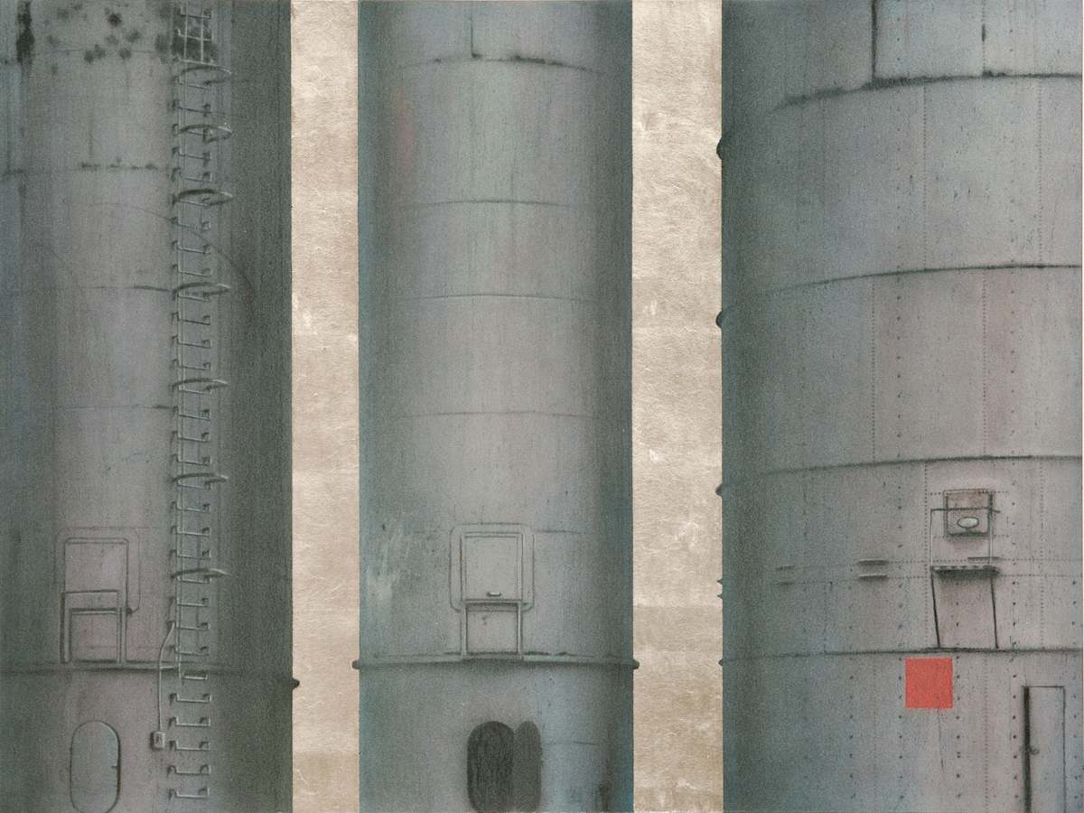 Golden State XXI by Carlo Marcucci  Image: Golden State XXI , Carlo Marcucci, 2012, 12K gold leaf, acrylic and pencil on panel, 19.5” x 25.5”