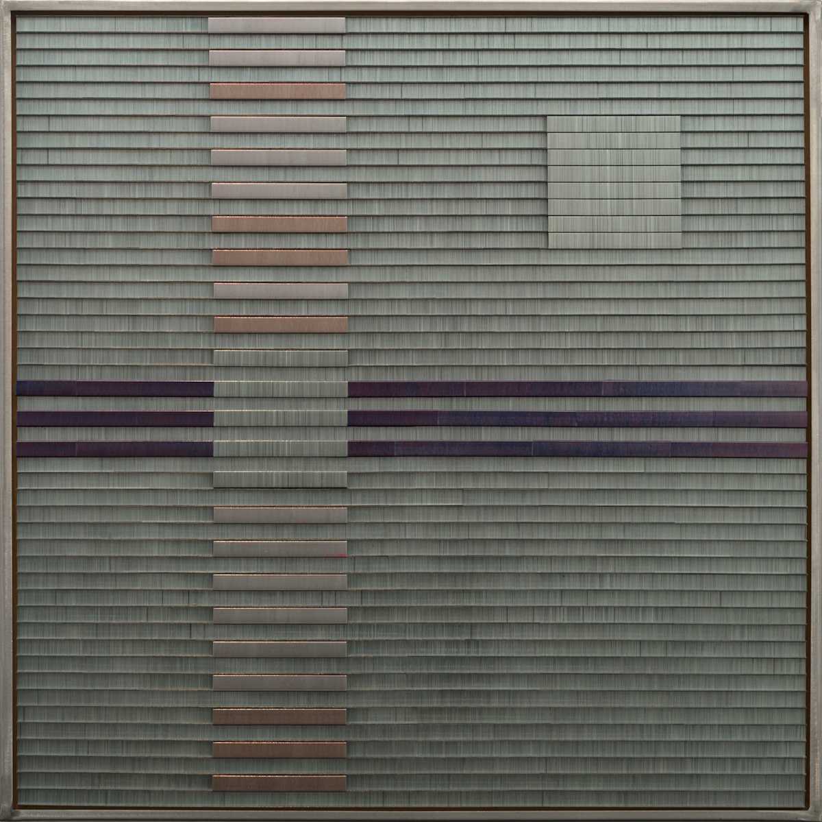 Staples II by Carlo Marcucci  Image: Staples II
Carlo Marcucci, 2007
Staples on wood, 25" x 25" x 3"