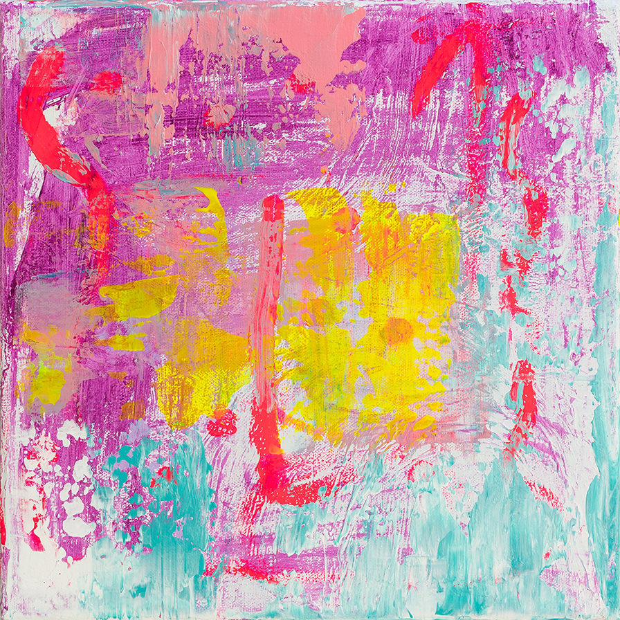 Pink/White Abstract by Jamaal Malik 