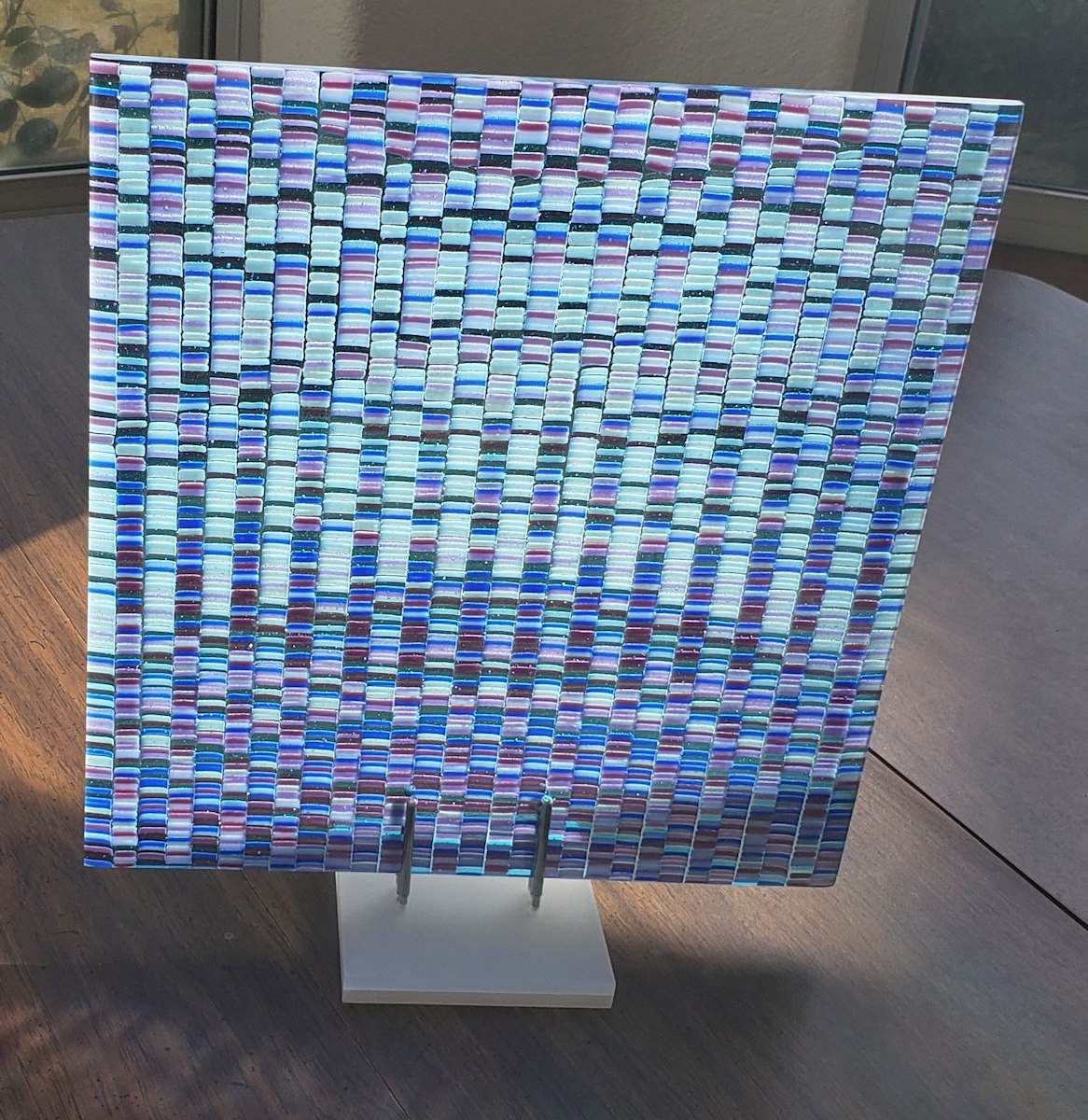 Blue Ripples tapestry by Michael "Miguel" Sanchez, Image 1.