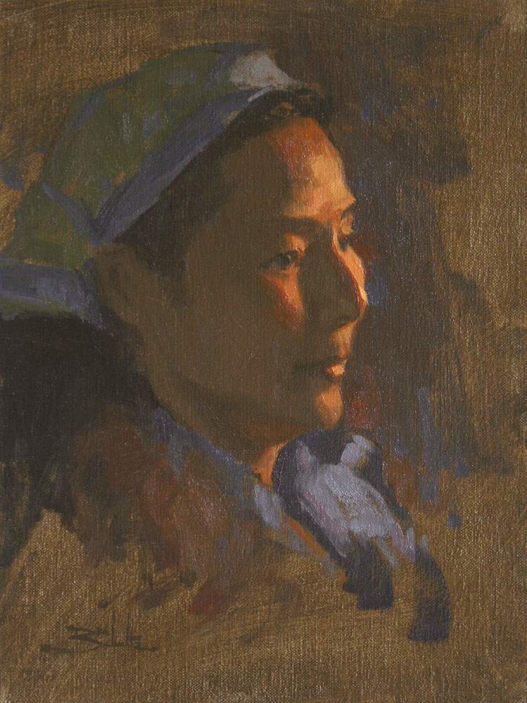 "Pensive" (Michelle Mendelsen) by Dan Schultz, Image 1.