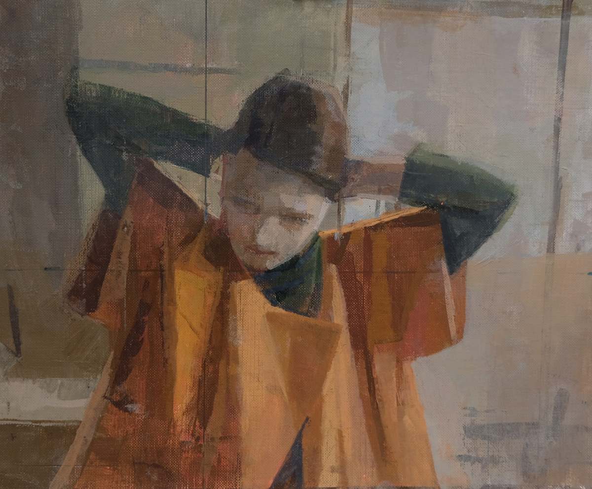 Fixing Her Hair 2nd study by Amy Scherer, Image 1.