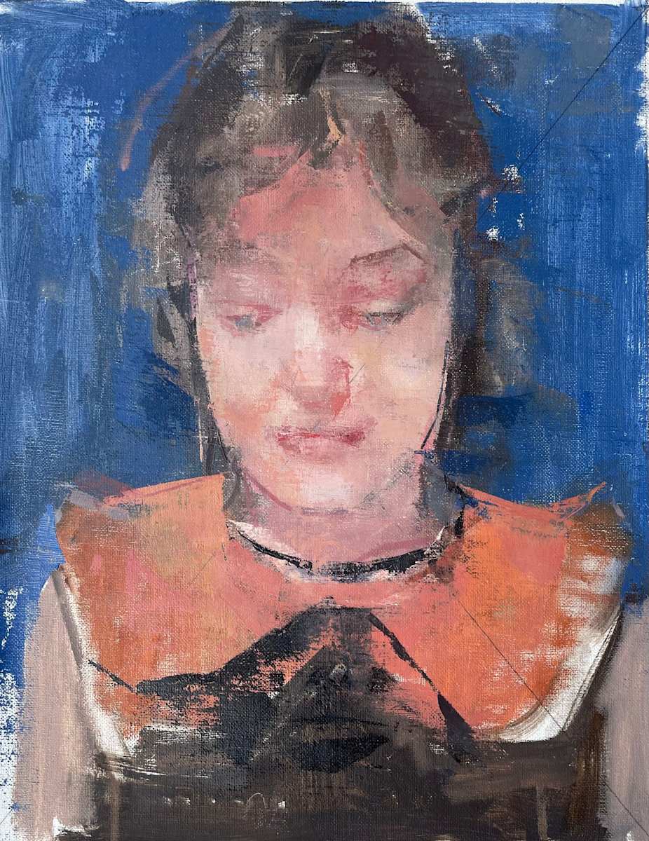 Study of EB with Orange Collar by Amy Scherer 