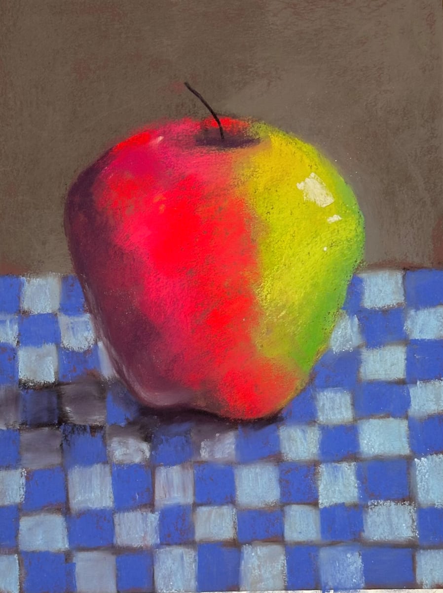 Apple with Blue Gingham by Judy Albright, Image 1.