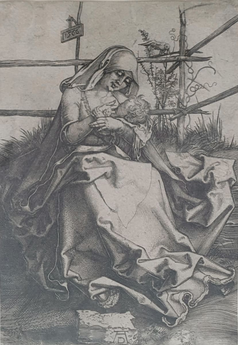 The Virgin Seated on a Grassy Bank by Albrecht Dürer 