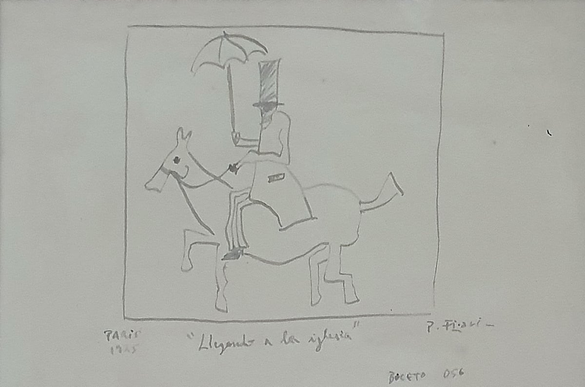 Llegando a la Iglesia by Pedro Figari 