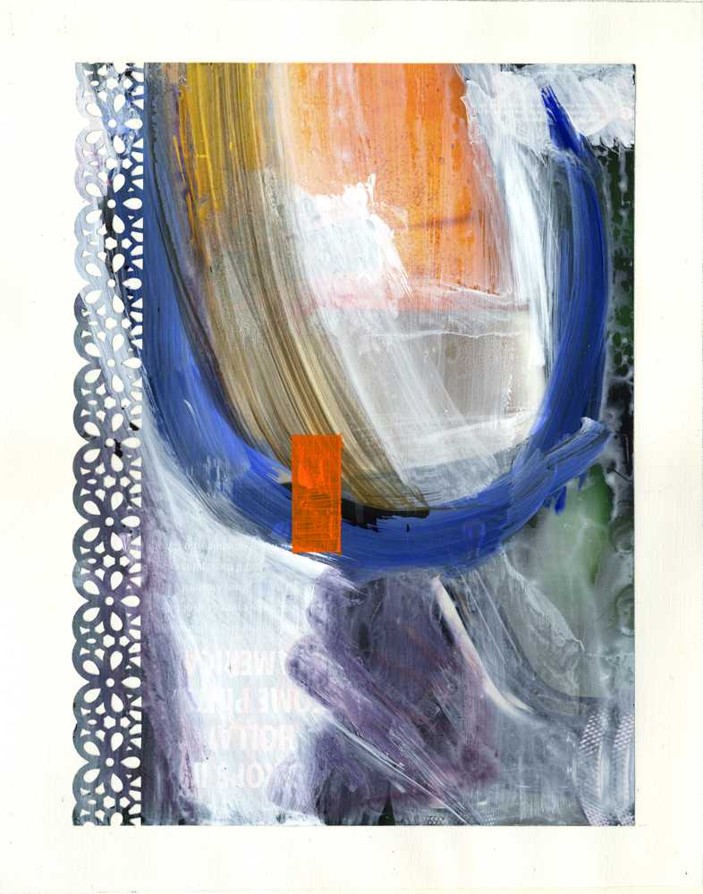 Blue You by Fletcher Hayes  Image: This is part of the lace-edge series of abstract works on paper.
