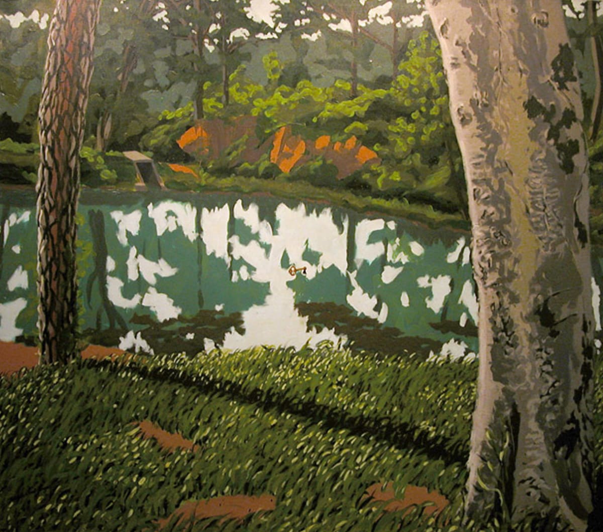 Mid Day Stillness by Fletcher Hayes  Image: This six foot canvas was an actual plein air painting! Ah, youth.