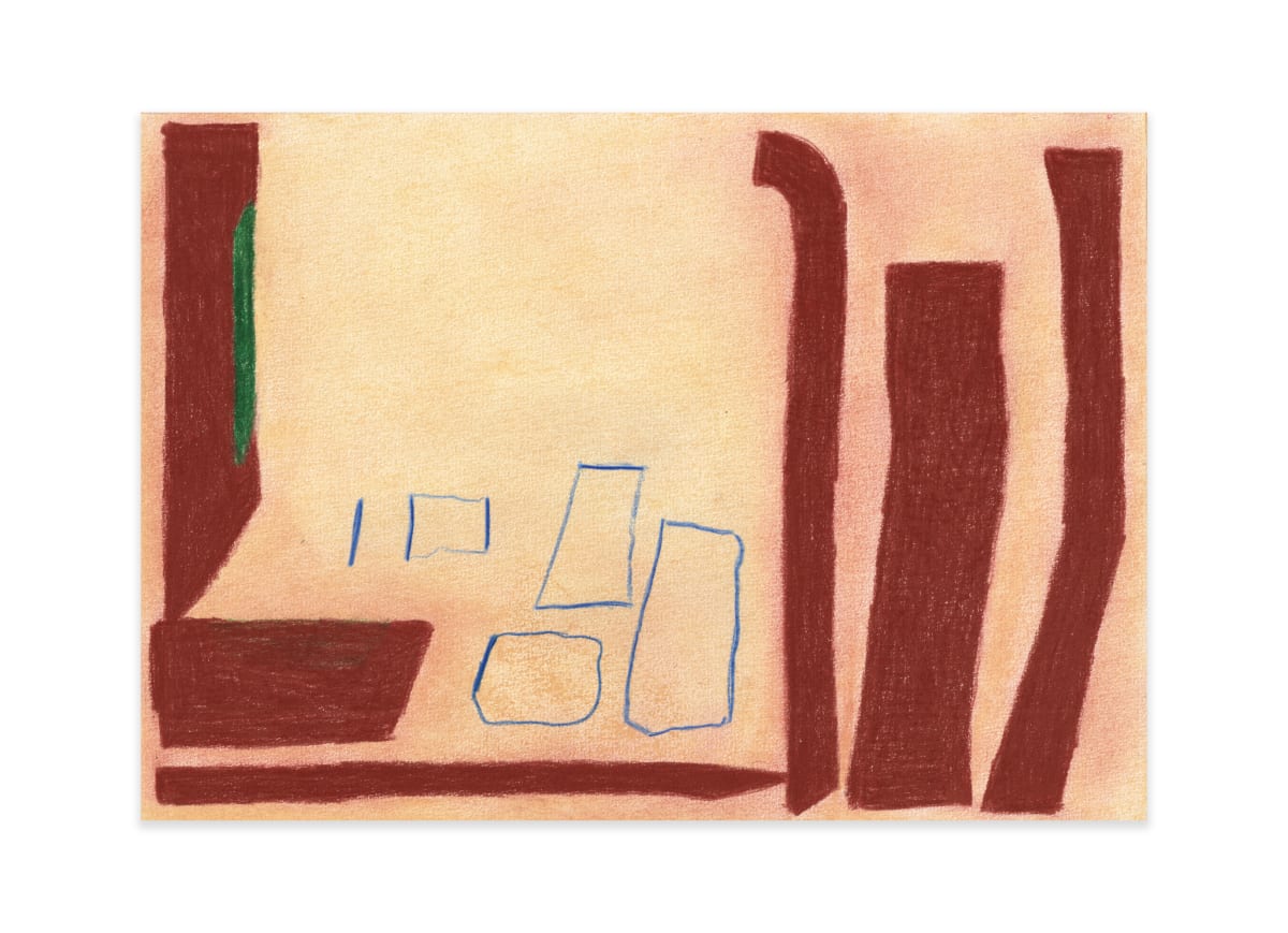 Cusa Drawing - Set by Patrick Michael Fitzgerald  Image: Cusa Drawing - Set, 2024, colour pencil and soft pastel on paper, 21 x 29.5 cm.