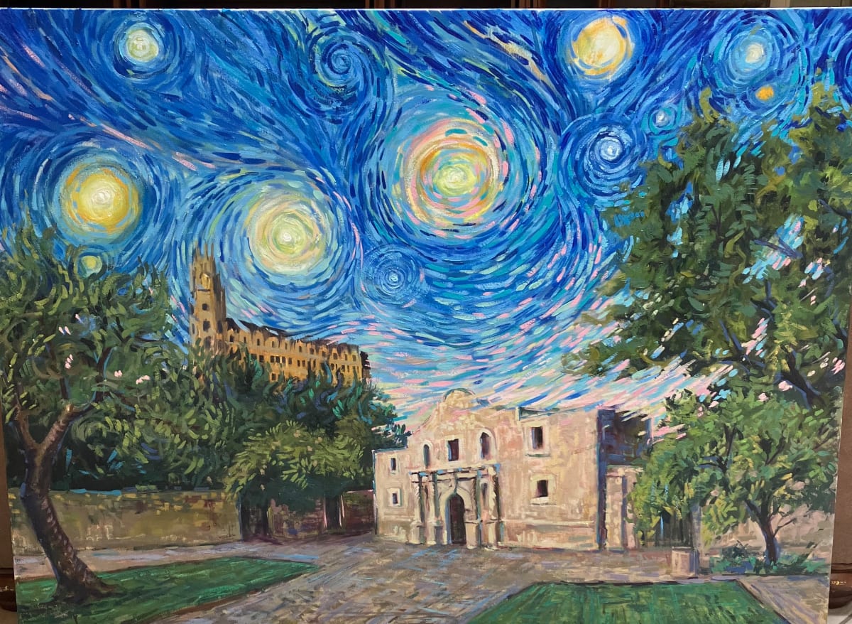 Alamo ala Van Gogh by Robert J Wilkens 