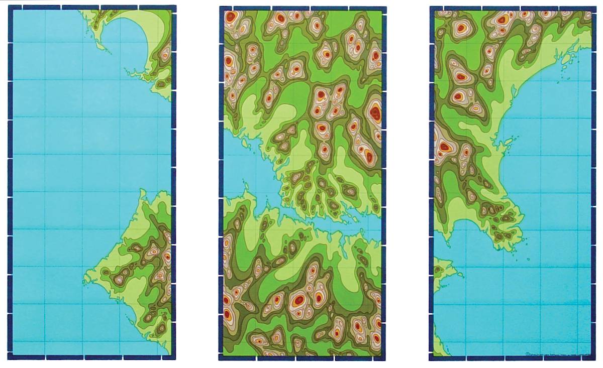 Strait in Three (Triptych) by Lordy Rodriguez, Image 1.
