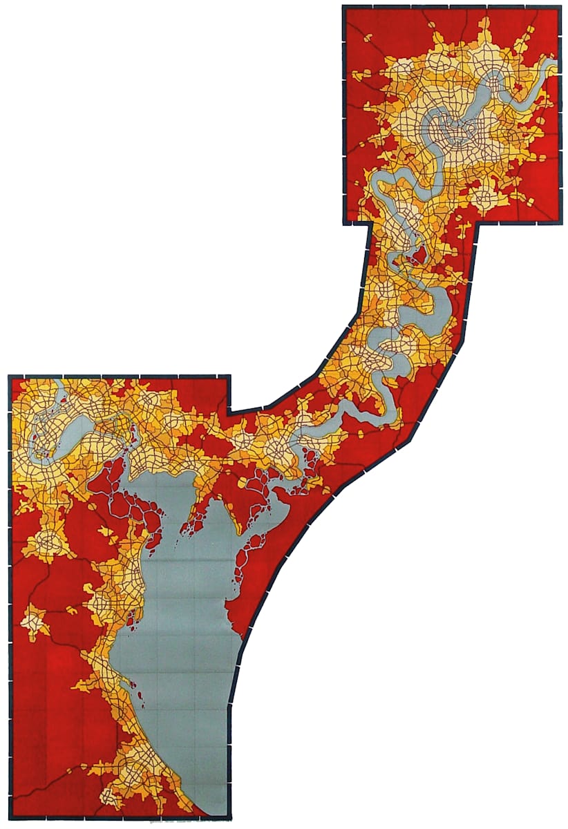 Two Rivers With Cities by Lordy Rodriguez, Image 1.