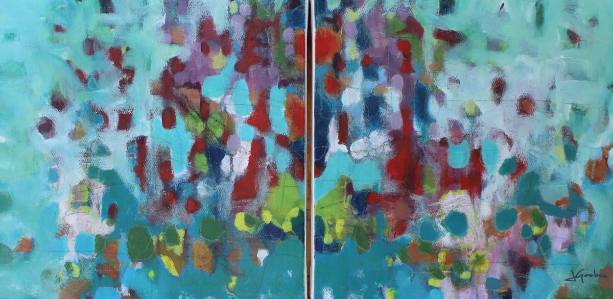 Bloom (Diptych) by Janis Gosbee 