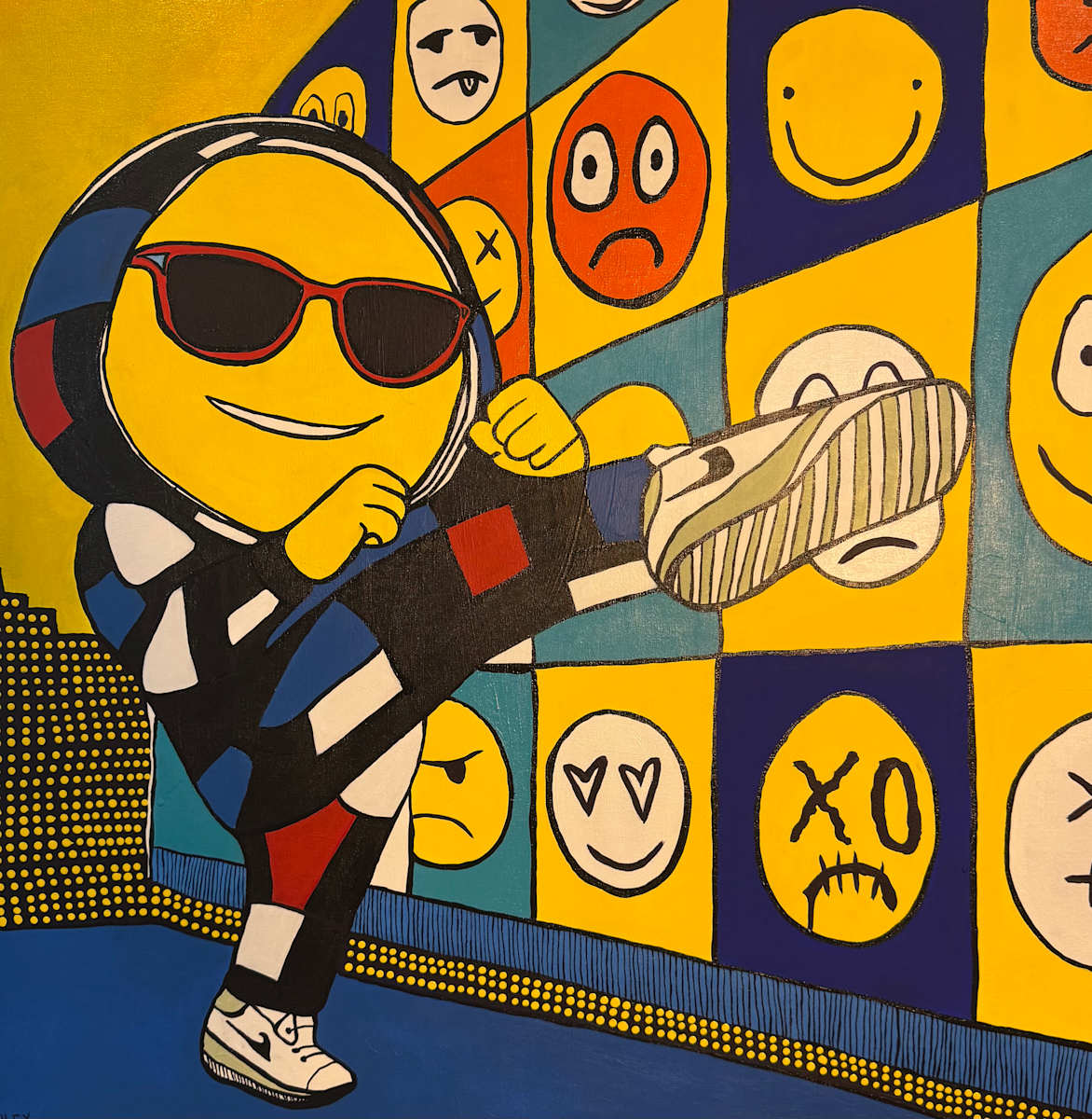 Kicking it in Mondrian Smiles by Matt Smiley, Image 1.