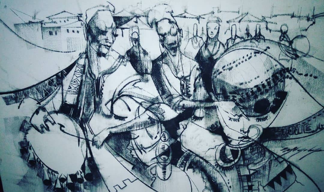 Yoruba dummers by Soji yoloye 
