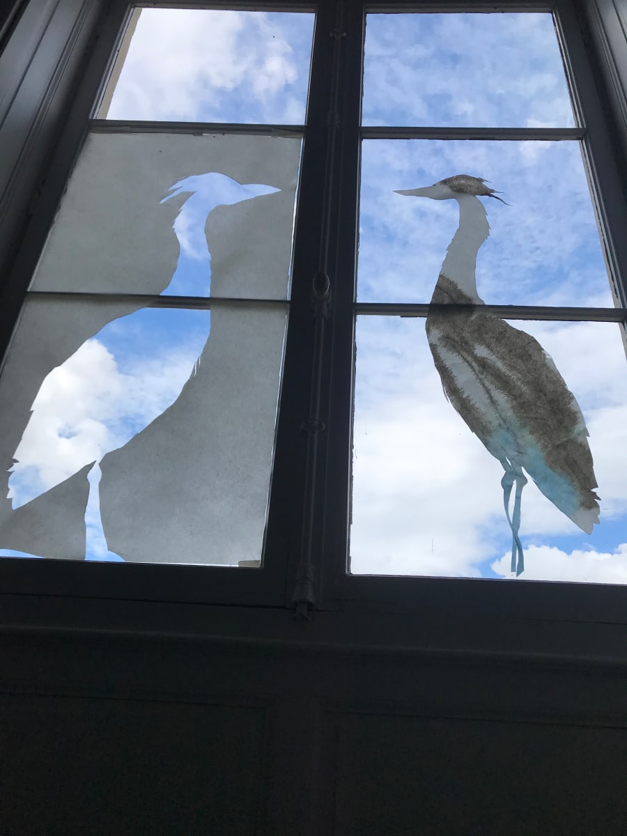 Blue Sky Herons by Lois Keller 