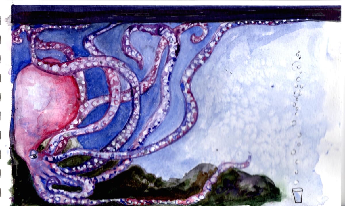 Red Octopus by Lois Keller 