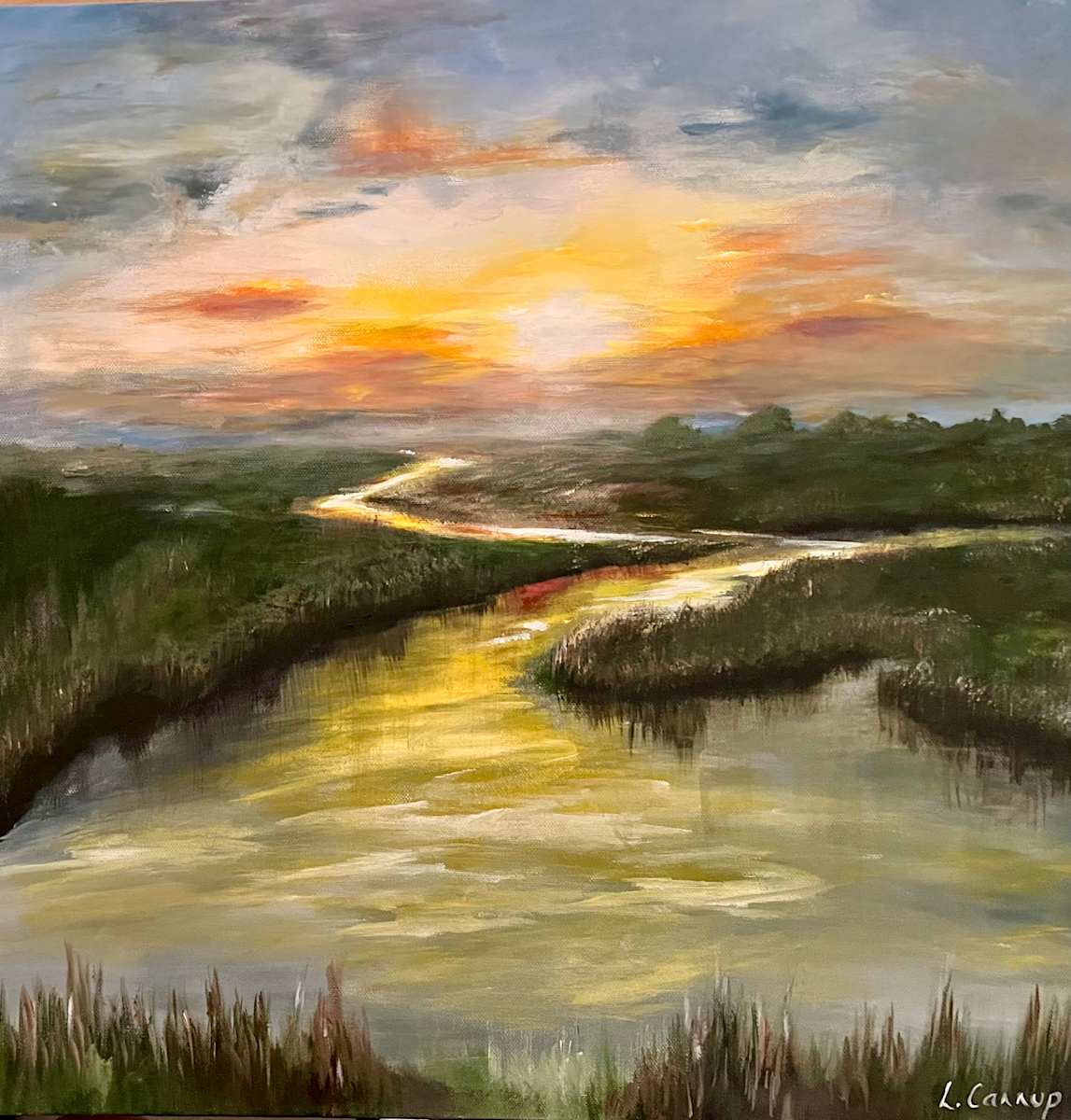 Morning marsh by Linda Cannup 