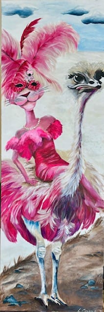Ostrich you rode in on by Linda Cannup 