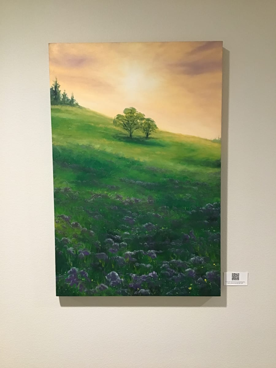 Field With Purple and Yellow Flowers by Gene Peebles 