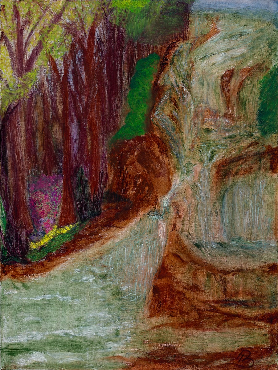 Waterfall by Beena Cracknell  Image: compressed JPEG