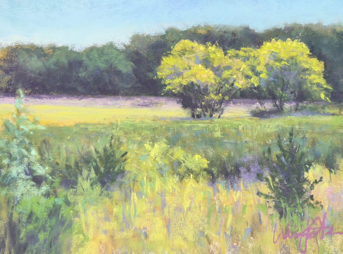 Sunlit Trees at Tamarack by Wendy Peterson 