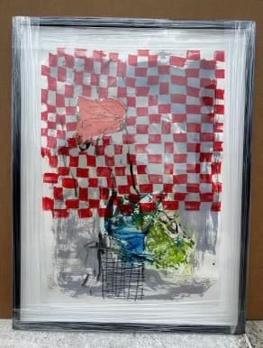 Picnic with Flower by Billie Bourgeois  Image: Matted and framed under glass