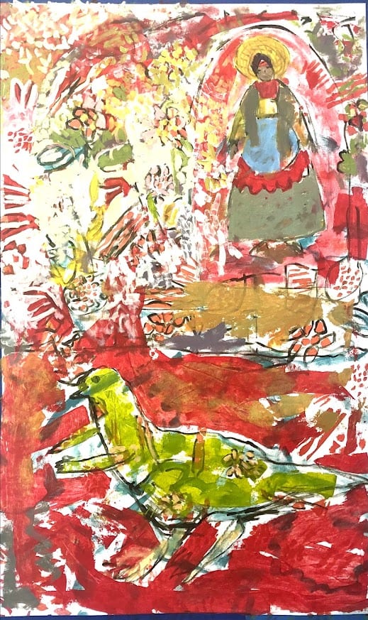 Doll with Dinosaur by Billie Bourgeois  Image: SOLD