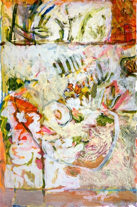 Garden in Another Galaxy, 20”x30”, acrylic on paper, matted and framed $2500, Sophiella G by Billie Bourgeois 