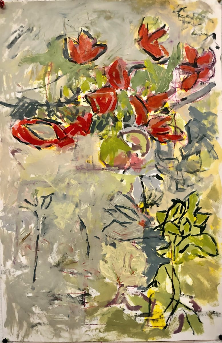 One Green Blossom by Billie Bourgeois  Image: SOLD by Purple House Gallery, Gainesville, GA