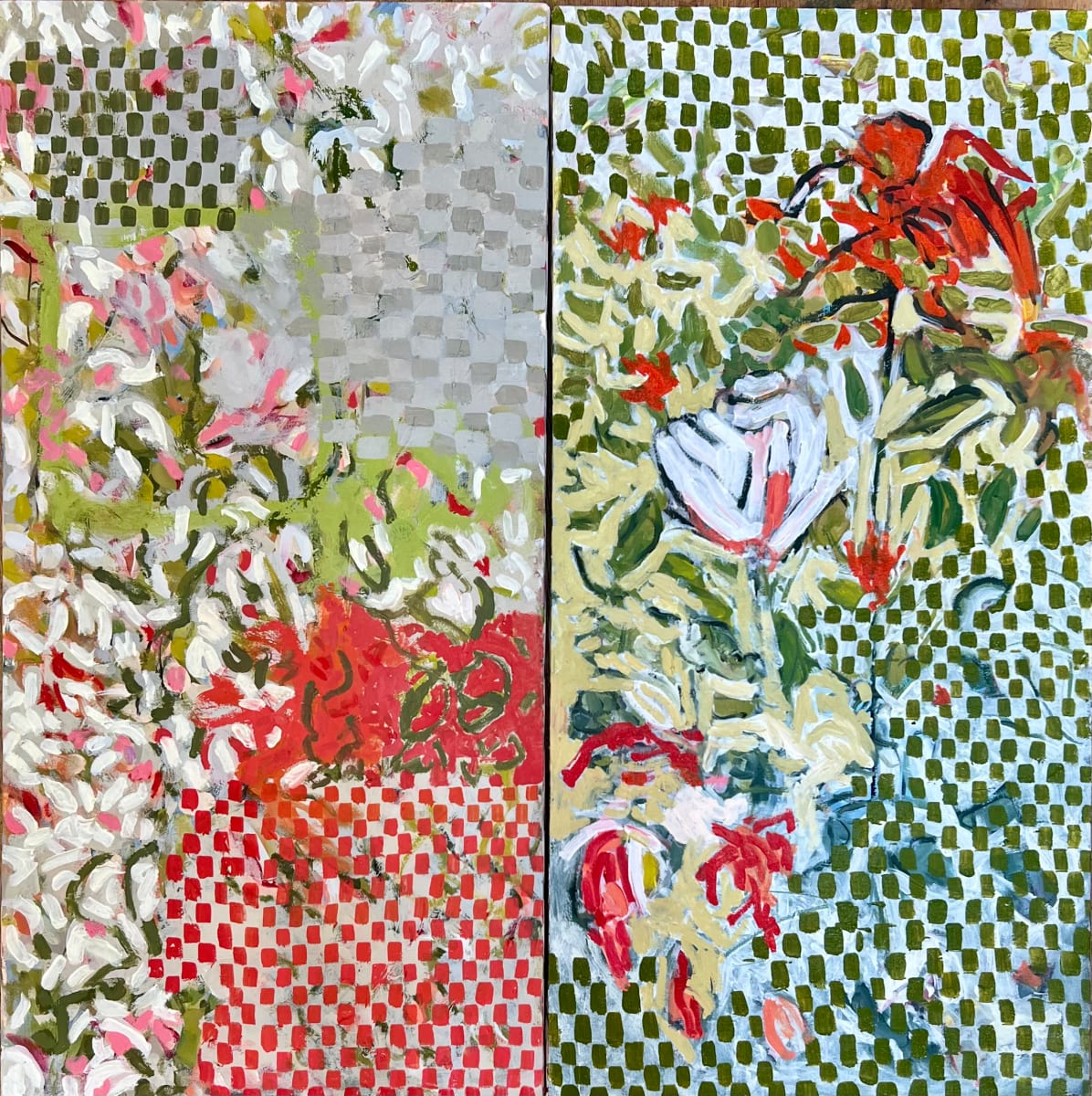 Spider Lily Patchwork by Billie Bourgeois  Image: Diptych