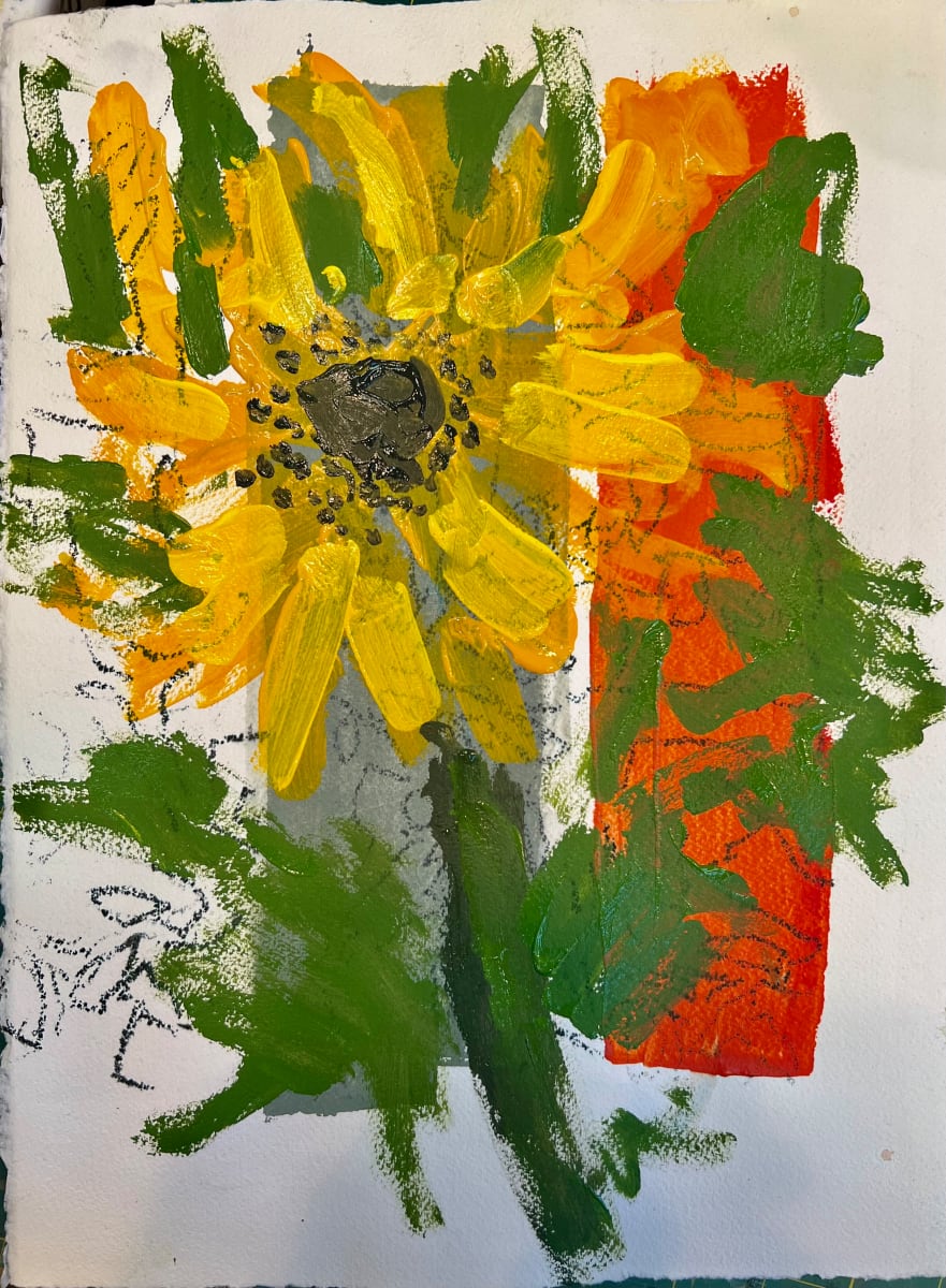 Sunflower by Billie Bourgeois  Image: SOLD to John Gruenig by Lee Small