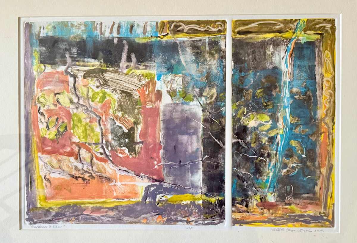 Gardeners View by Billie Bourgeois  Image: Monotype. Original one of a kind print. Not duplicated. 