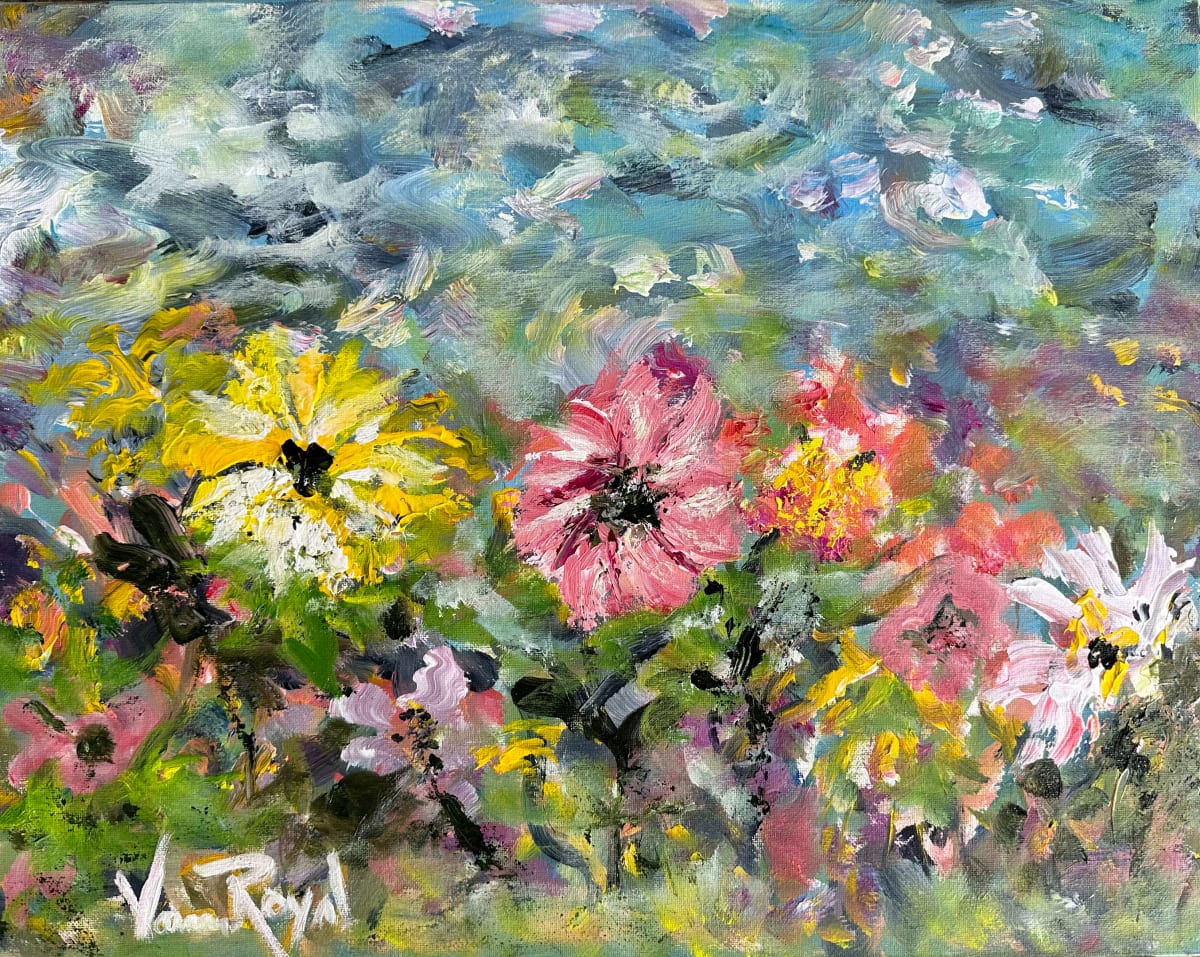 Wild In Bloom by Vanessa Royal  Image: Textured brushstrokes in vibrant Spring colors. 