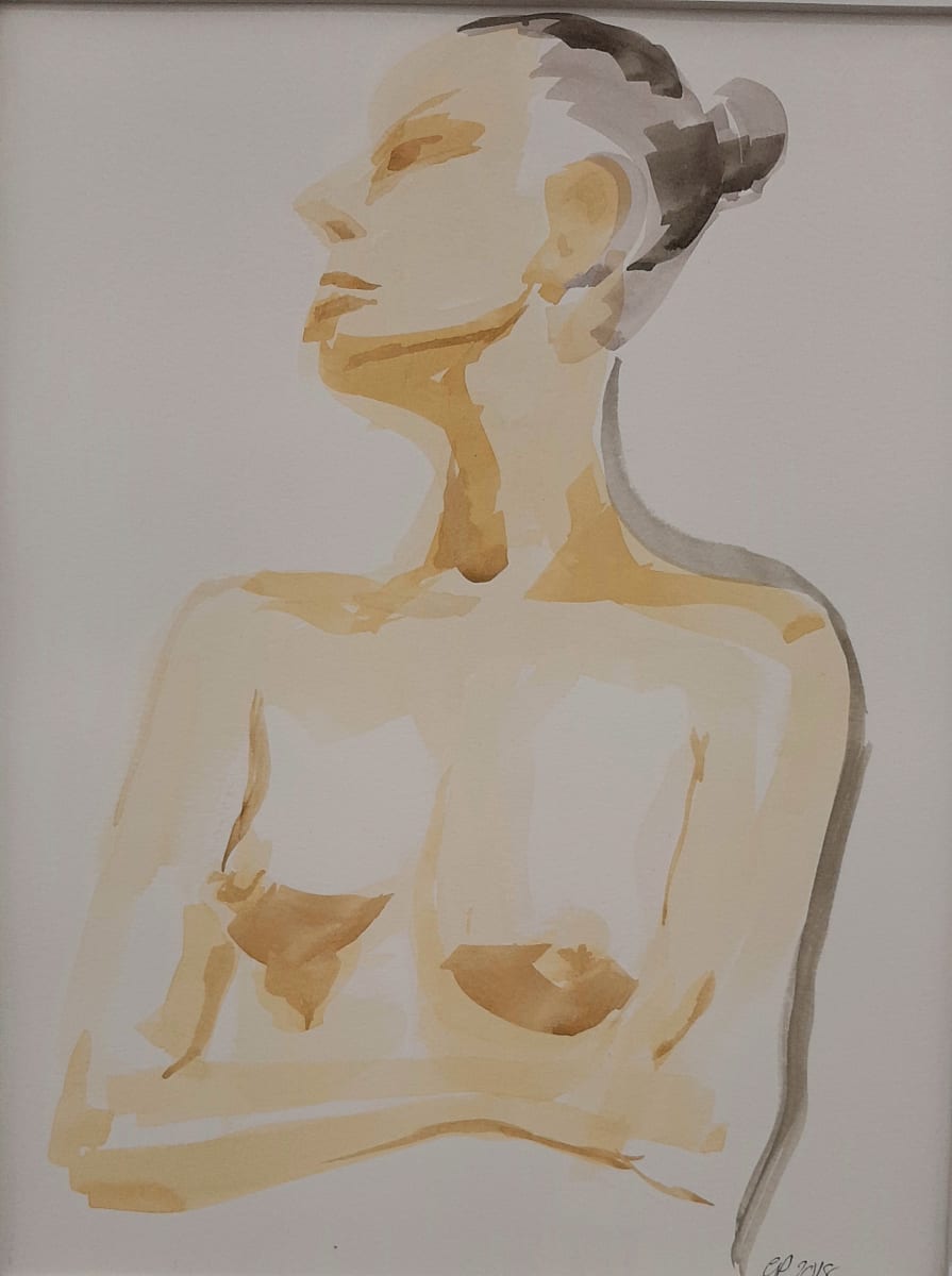 Female torso by Claire Philpott  Image: Female torso gauche on paper