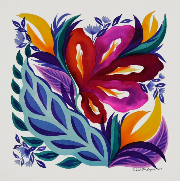 Fantasy Floral 3 by Natalie Fine Shapiro  Image: Fantasy floral bouquet