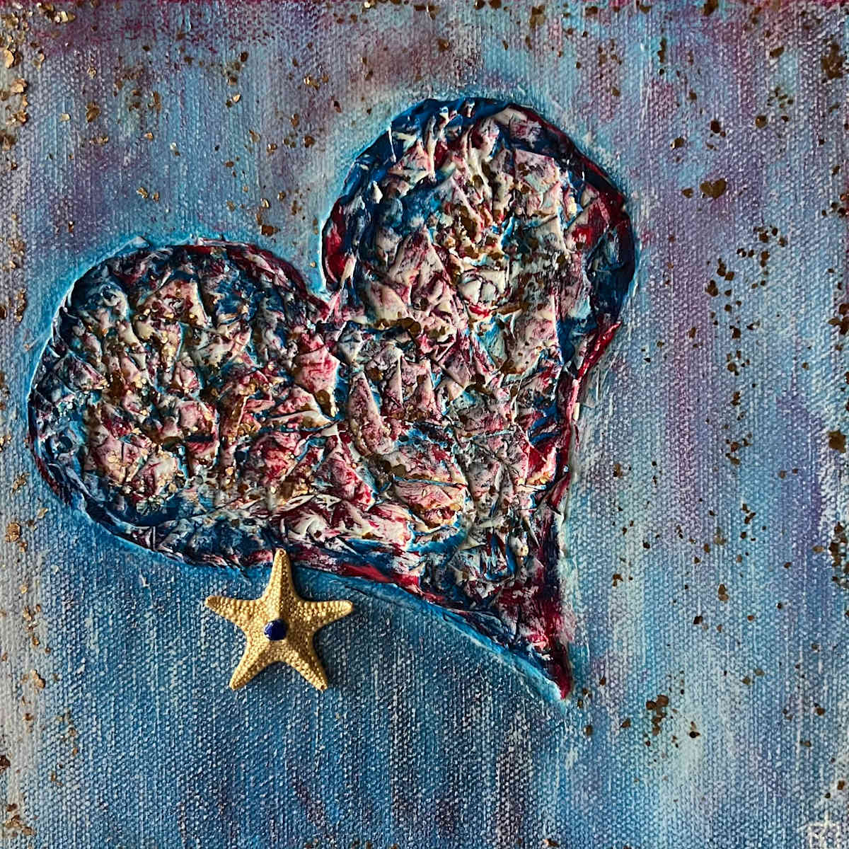 Gold Star Heart by Kim Box 