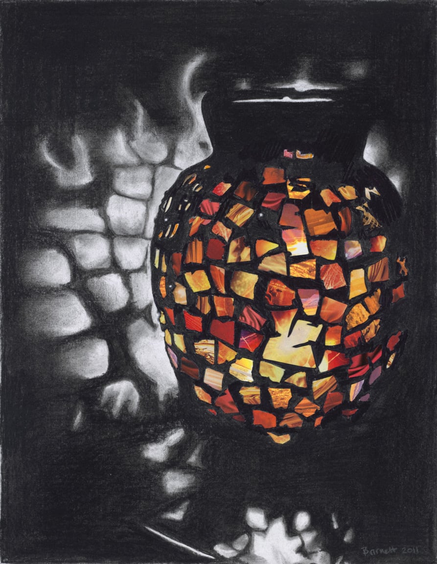 Glowing Mosaic Vase by Brittany Barnett 