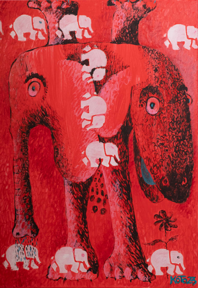 Fusion by Koto Javakhyan  Image: Series: "Animal Conformism" 
Acrylic & Oil Stick on Canvas