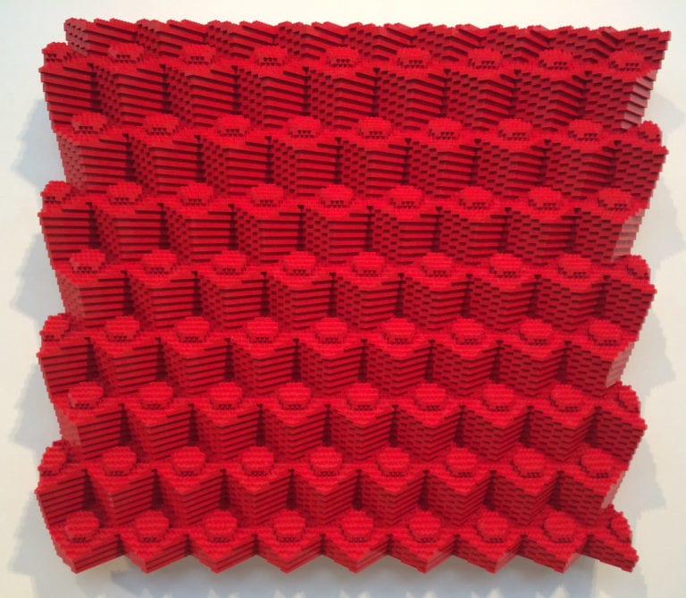 Red 1 x 1 Brick Pattern by Matt Donovan 