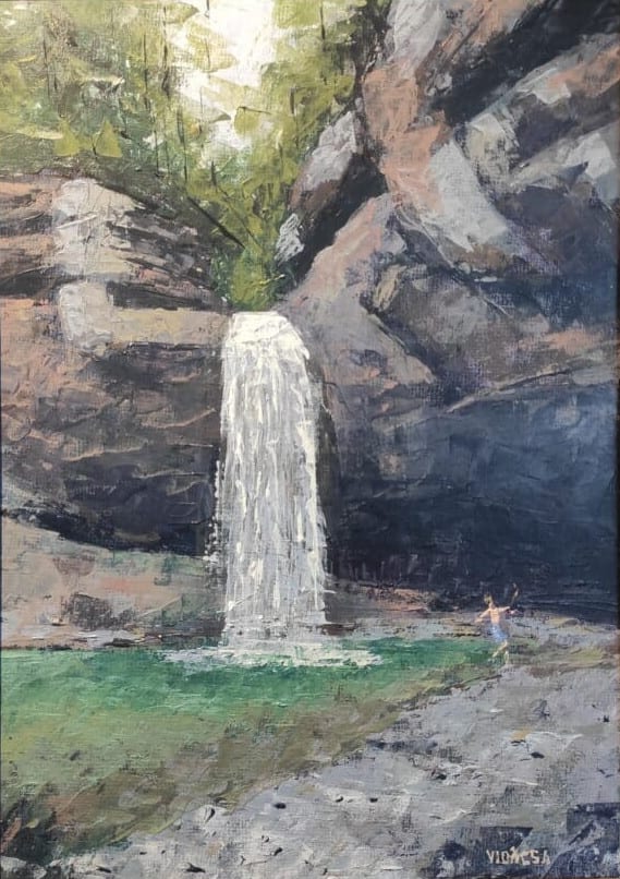 Waterfall near Chupferhammer Loft by Attila Vidács 