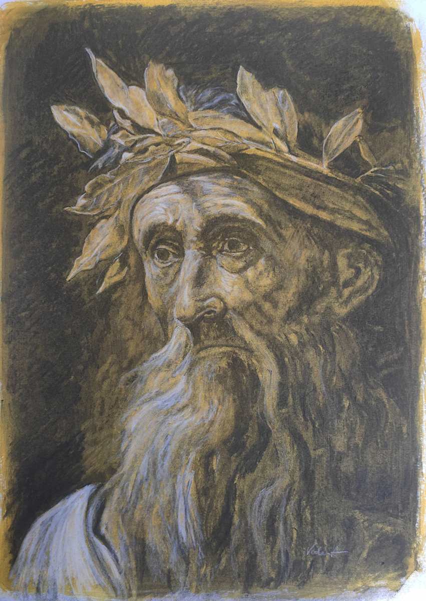 Poet Homer by Attila Vidács, Image 1.