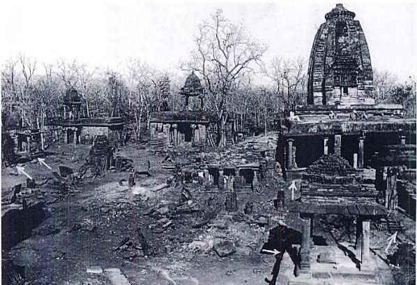 Jain Temples Before (left) and After Restoration and Modernization (right) by Deogarh, Uttar Pradesh, India 